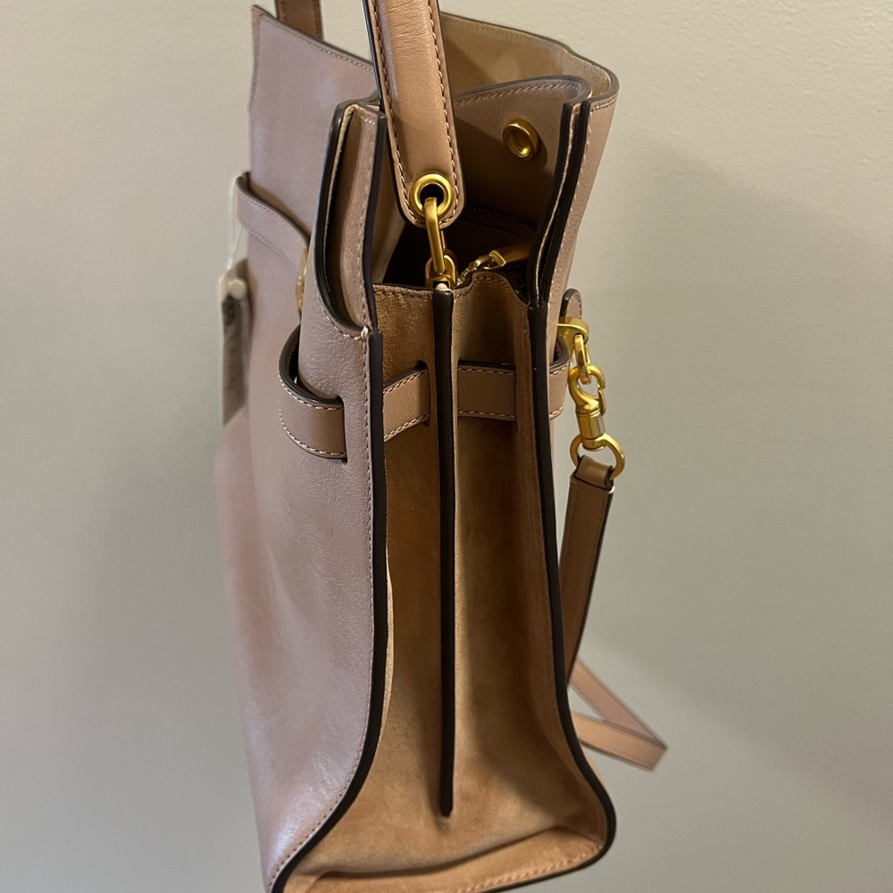 🔥 Tory Burch Lee Radziwill Double Satchel Bag Purse mallow - Picture 5 of 11